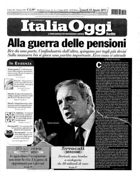 Italia oggi : quotidiano di economia finanza e politica